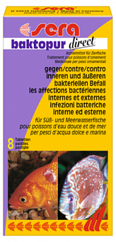 SERA BAKTOPUR DIRECT Кондиционер для воды против бактериальных инфекций 8 таб. на 400 л