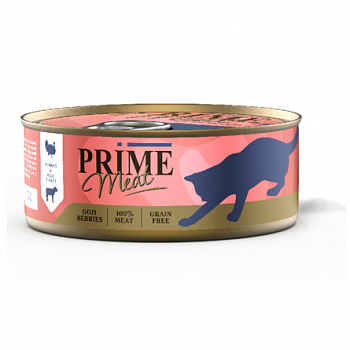 PRIME MEAT Консервы для кошек Индейка с телятиной филе в желе ж/б 100г 137.4025