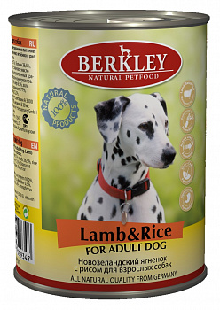 BERKLEY Консервы д/собак №4 Ягненок с рисом