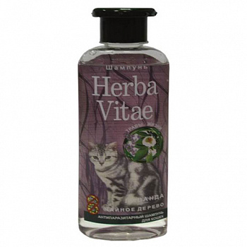 HERBA VITAE Шампунь д/кошек антипаразитарный (Лаванда и Чайное дерево) 250 мл