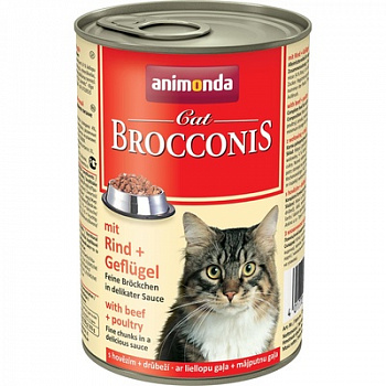 ANIMONDA Brocconis Консервы д/кошек с Говядиной и мясом домашней Птицы 400 г