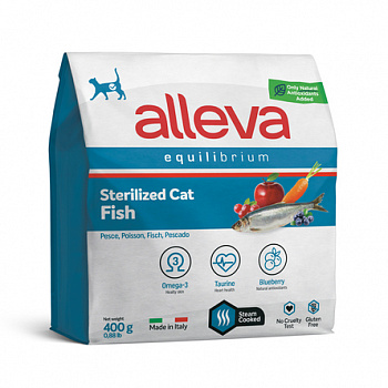 ALLEVA EQUILIBRIUM STERILIZED Сухой корм для стерилизованных кошек с Рыбой