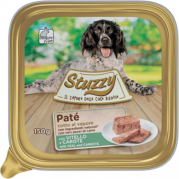 STUZZY PATE Консервы д/собак паштет с кусочками мяса с Курицей 150 г