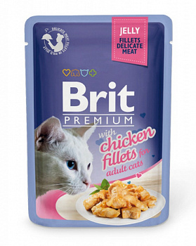 BRIT Premium Chiсken Fillets Пауч д/кошек Филе Курицы в желе, 85 г