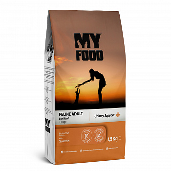 Myfood корм для кошек Feline Adult Sterilised Multi-Cat with Salmon с лососем