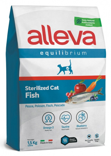 ALLEVA EQUILIBRIUM STERILIZED Сухой корм для стерилизованных кошек с Рыбой