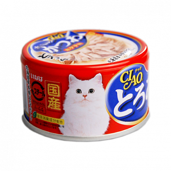 INABA CIAO Консервы для кошек Карпаччо из Филе Тунца с Курицей в сливочном соусе  80 г