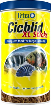 TETRA Cichlid Sticks XL Корм для цихлид и крупных рыб палочки 1 л