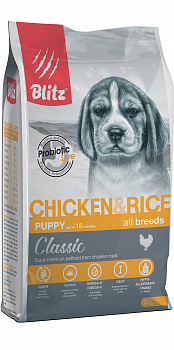 BLITZ Classic Puppy Chicken & Rice Сухой корм д/щенков всех пород Курица и Рис