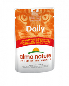 ALMO NATURE Daily Menu Cat Chicken&Beef Пауч для кошек с Меню с Курицей и Говядиной 70 г