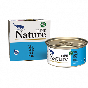 PRIME NATURE Консервы для кошек Тунец в желе ж/б 85г 137.6.1059