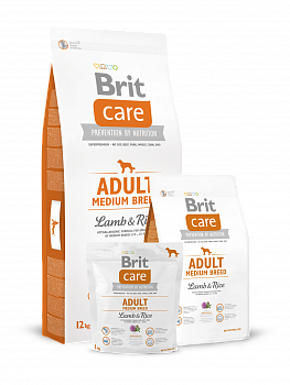 BRIT Care Medium Breed Lamb & Rice Сухой корм д/собак Средних пород Ягненок и рис