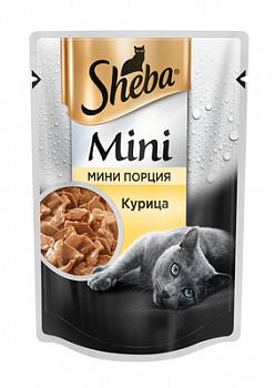 SHEBA Mini Пауч для кошек мини порция с Курицей 50 г