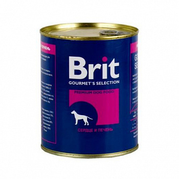 BRIT Premium Heart&Liver Консервы д/собак Сердце и Печень, 850 г