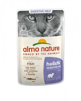 ALMO NATURE Functional Sensitive with Fish Пауч для кошек для улучшения работы ЖКТ с Рыбой 70 г