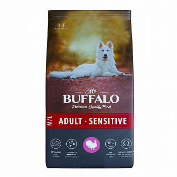 Mr.BUFFALO M/L Сухой корм для собак средних и крупных пород  с чувствительным пищеварением Индейка