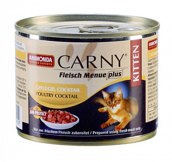 ANIMONDA Carny Kitten Консервы д/котят Коктейль из Мяса домашней птицы 200 г