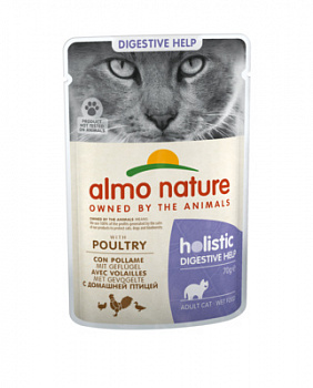 ALMO NATURE Functional Sensitive with Poultry Пауч для кошек для улучшения работы ЖКТ с Птицей 70 г