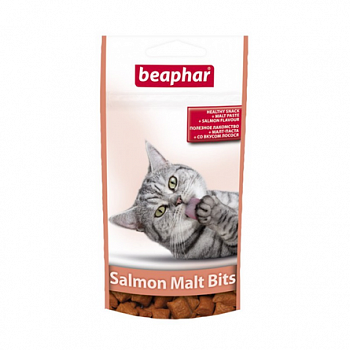 BEAPHAR Malt Bits Подушечки для выведение шерсти из кишечника для кошек с лососем 35 г