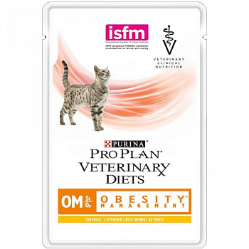 PURINA Pro Plan Пауч д/кошек Диета OM (при ожирении) с Курицей 85 г