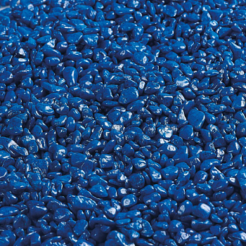 FLAMINGO Искусственный грунт для аквариумов Неон, синий, 4-7 мм, 1 кг