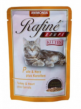 ANIMONDA Rafinе Kitten Пауч д/котят с Индейкой, Сердцем и морковью 100 г