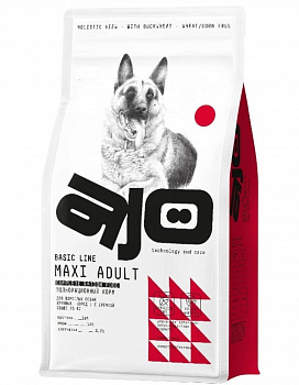 AJO Dog Корм для собак Maxi крупных пород Индейка олень с гречкой