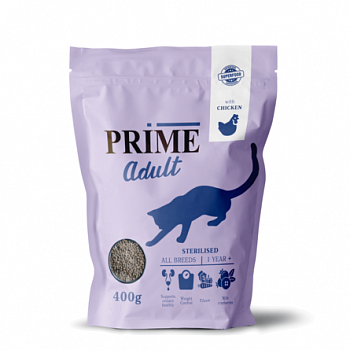 PRIME Корм для кошек STERILIZED стерилизованных Курица