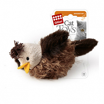 GIGWI Игрушка для кошек Птичка со звуковым чипом 6 см