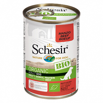 SCHESIR BIO Консервы д/собак, Говядина 400 г