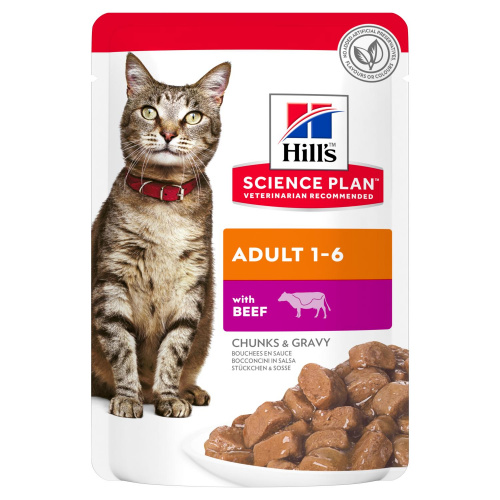 HILL'S SP Optimal Care Пауч д/кошек с Говядиной, соус