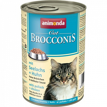 ANIMONDA Brocconis Консервы д/кошек с Сайдой и Курицей 400 г