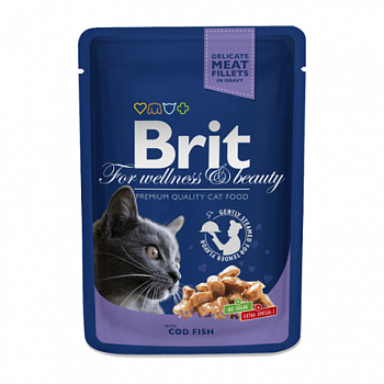 BRIT Premium Пауч д/кошек Треска 100 г