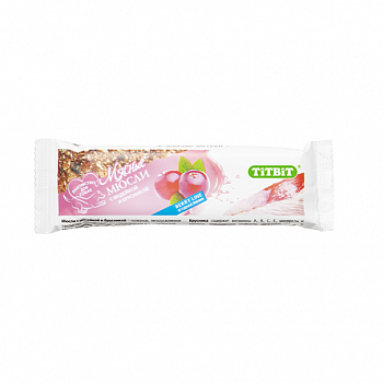TiTBiT Berry Лакомство для собак Мюсли с Индейкой и Брусникой 35 г