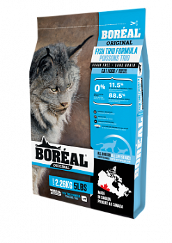 BOREAL Original Беззерновой сухой корм для кошек с 3 видами Рыбы