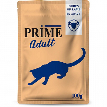 PRIME Пауч для кошек Ягненок кусочки в бульоне 100 гр 137.3319