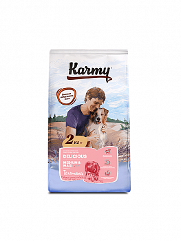 KARMY Delicious Medium&Maxi Сухой корм для привередливых собак средних и крупных пород 15 кг