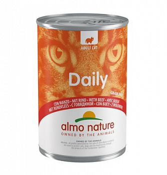 ALMO NATURE Daily Menu Beef Консервы для кошек Меню с Говядиной 400 г