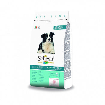 SCHESIR Dry Line Puppy Medium Сухой корм д/щенков Средних пород с Курицей 12 кг