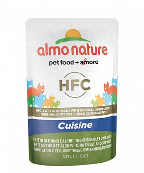 ALMO NATURE Classic Cuisine Пауч для кошек с Тунцом и Морскими Водорослями 55 г