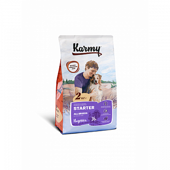 KARMY Starter Сухой корм для щенков до 4 месяцев, беременных и кормящих сук с Индейкой