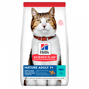 HILL'S SP Mature Adult 7+ Сухой корм д/кошек старше 7 лет с Тунцом
