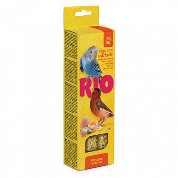 Rio Палочки для всех видов птиц с яйцом и ракушечником 80 г