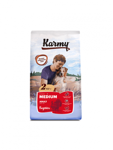 KARMY Medium Adult Сухой корм для взрослых собак средних пород с Индейкой