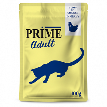 PRIME Пауч для кошек Курица кусочки в бульоне 100 гр 137.3301