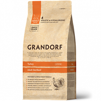 GRANDORF CAT STERILIZED корм для кошек стерилизованных Индейка