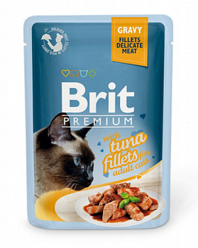 BRIT Premium Tuna Fillets Пауч д/кошек Филе Тунца в соусе, 85 г