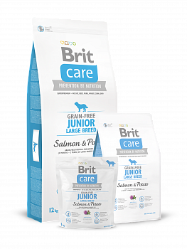 BRIT Care Salmon&Potato Junior Large Breed Беззерновой сухой корм д/щенков Лосось и картофелем 12 кг