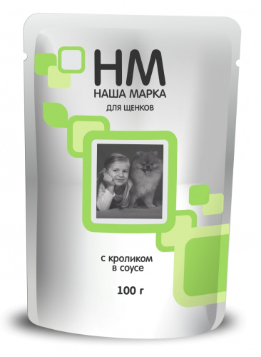 НАША МАРКА Пауч д/щенков всех пород с Кроликом