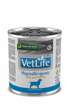 FARMINA Vet Life DOG Hypoallergenic Консервы д/собак Диета (при аллергии) Рыба с картоф паштет 300 г